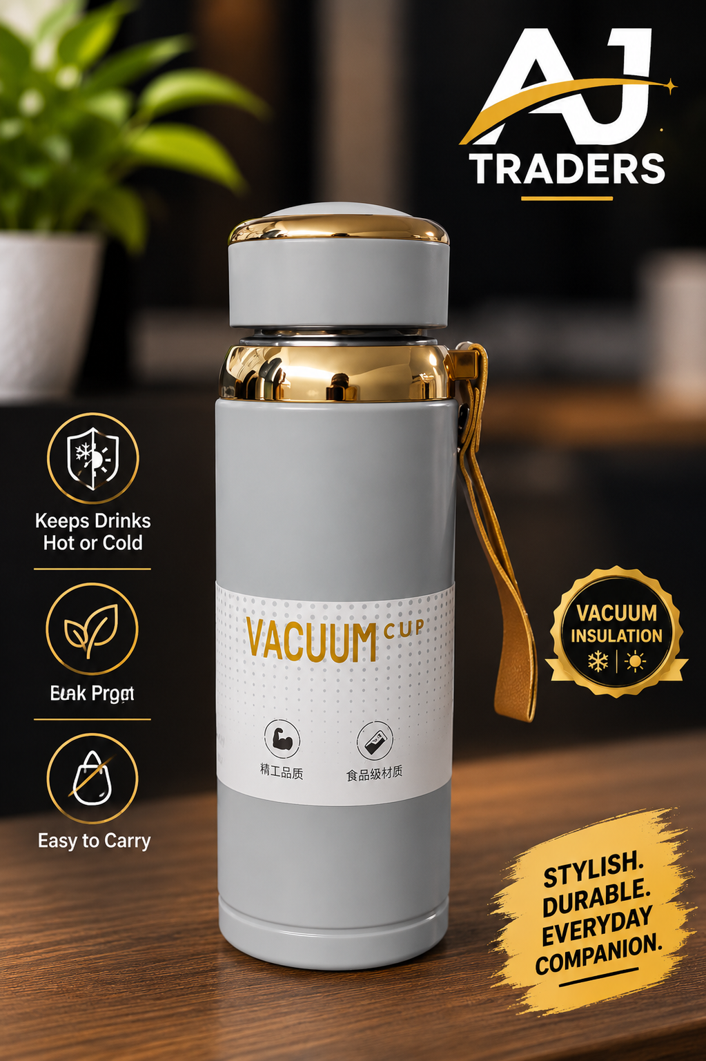 STEEL BOTTLE 800ML GOLD