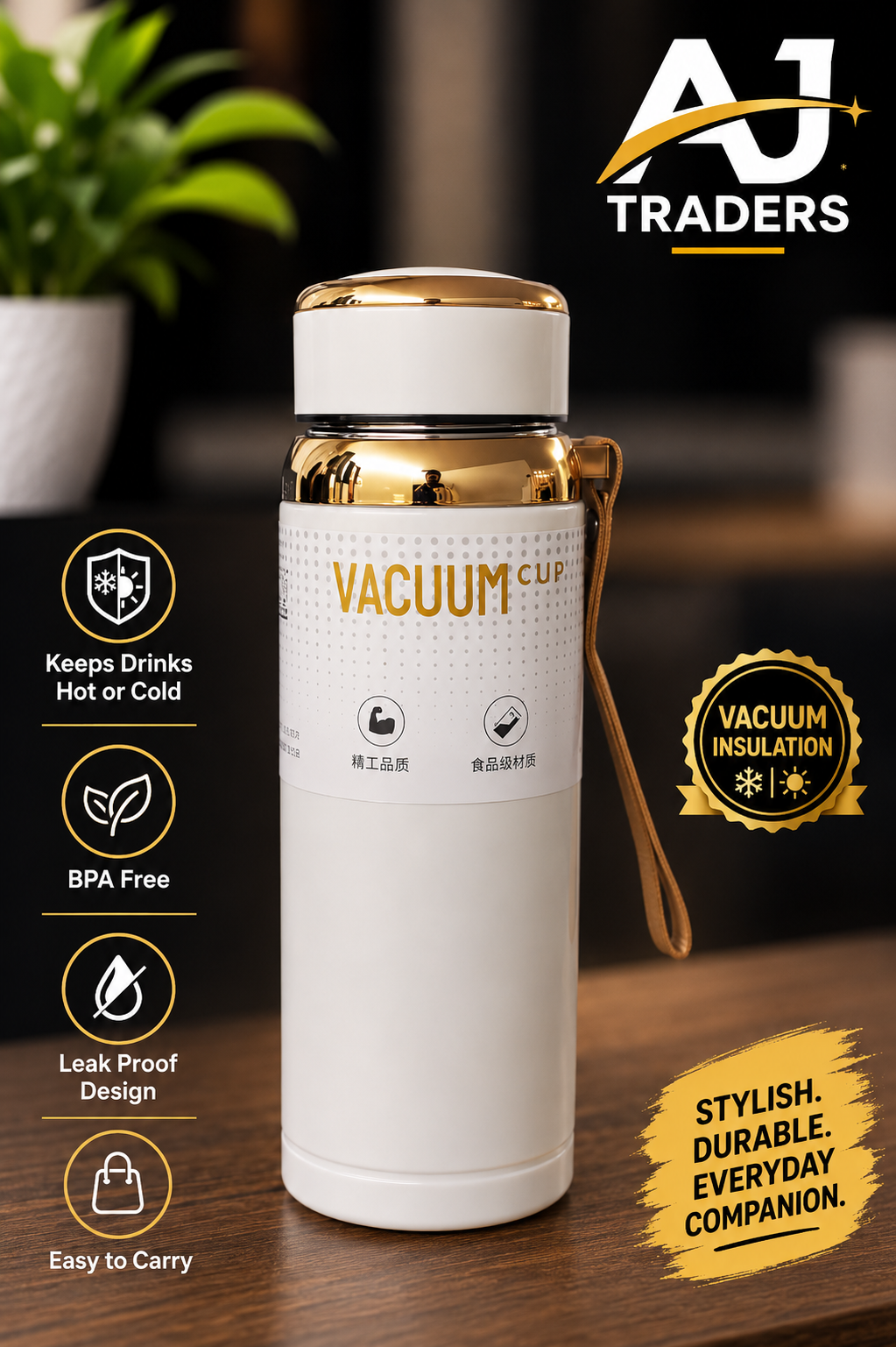 STEEL BOTTLE 800ML GOLD