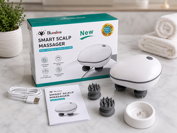 Blueidea Smart Scalp Massager | Electric Rechargeable Head & Scalp Massager with 96 Acupressure Nodes