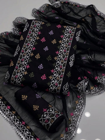 * Shirt Front Full heavy Embriodery with traditional Multani multi thread Embriodery  * Sleeves:Dyed  lawn cotton