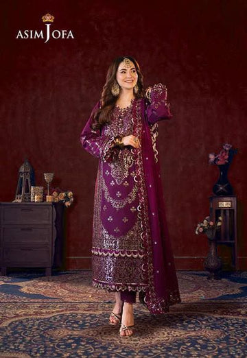 Front heavy Embroidery with Zari & Sequence along with Daman & CHAK PATTI